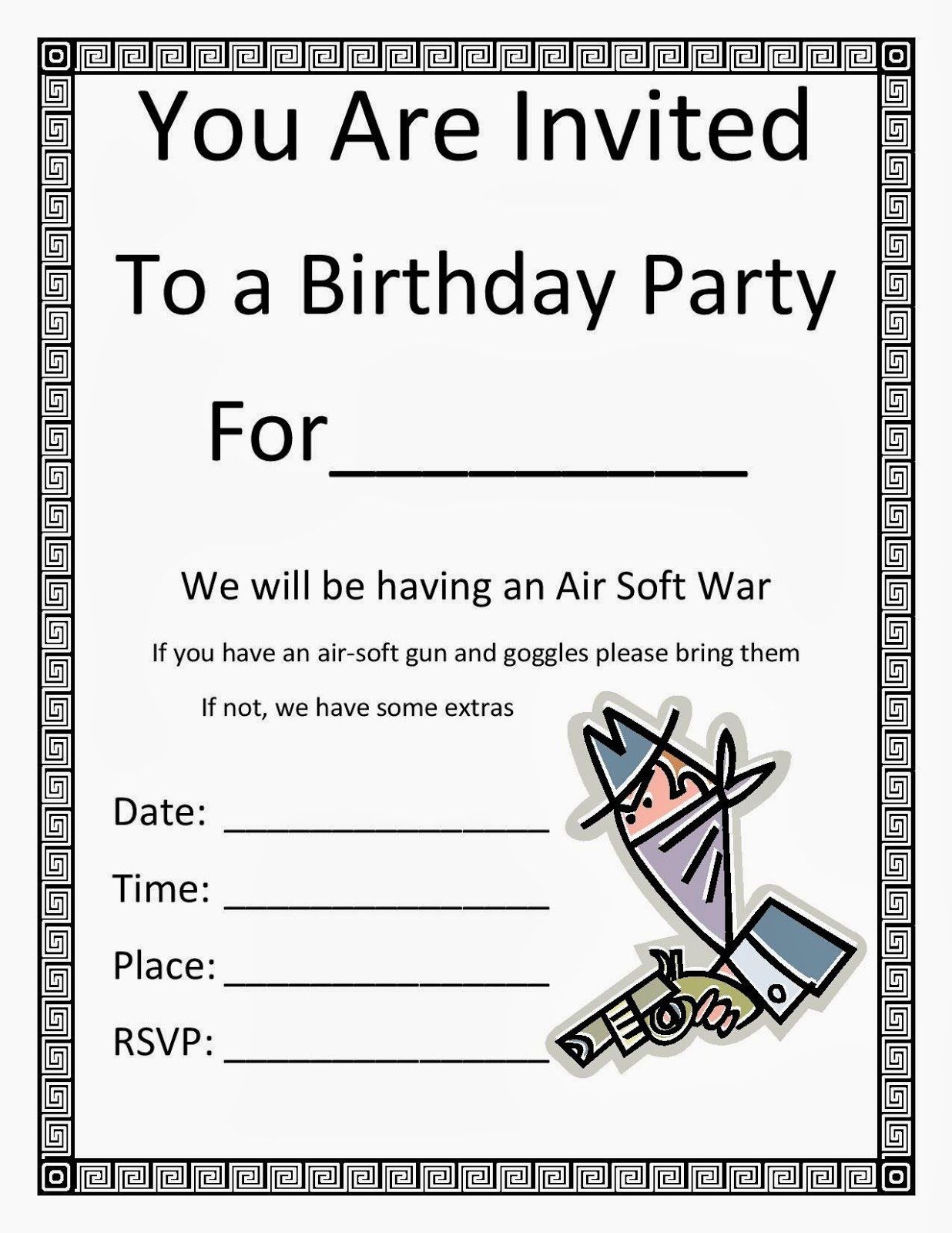 Birthday Party Invitation Templates Microsoft Word Birthday 