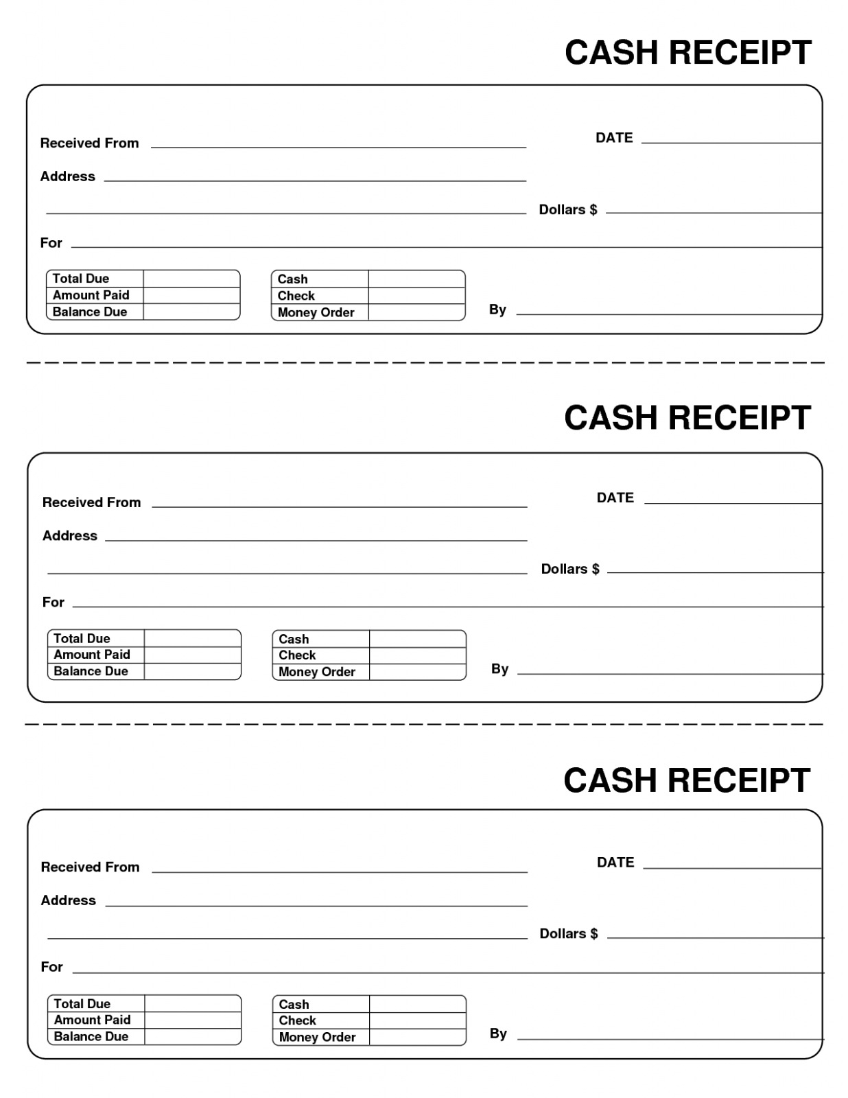 Blank Receipt Template Sample Download Free 15 Generic Create Your 