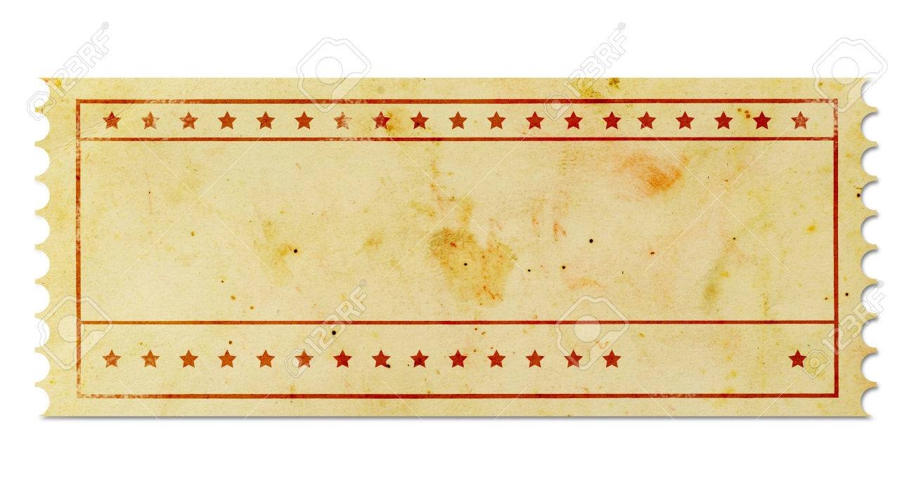 Blank Vintage Ticket Stock Photo Picture And Royalty Free Image