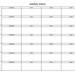 Blank Weekly Menu Planner Template Menu Planning In 2019 Menu