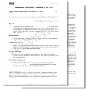 Blumberg New York Severance Agreement Form