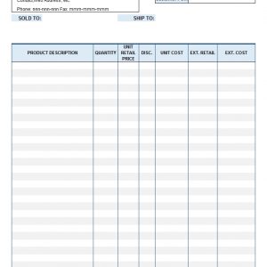 Book Store Invoice Template