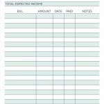 Budget Planner Planner Worksheet Monthly Bills Template Free