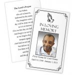 Business Card Photoshop Template Funeral Prayer Card Template Free