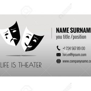 Business Card Template For Ticket Agency Selling Theater Tickets