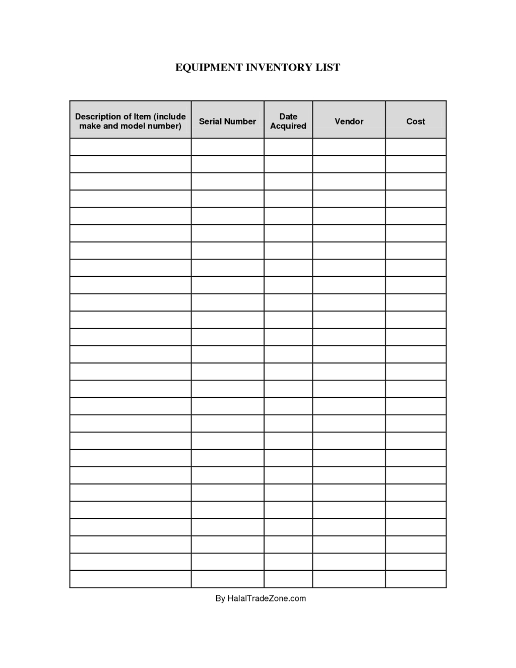 Business Inventory Checklist Templates For Your Inspirations Violeet