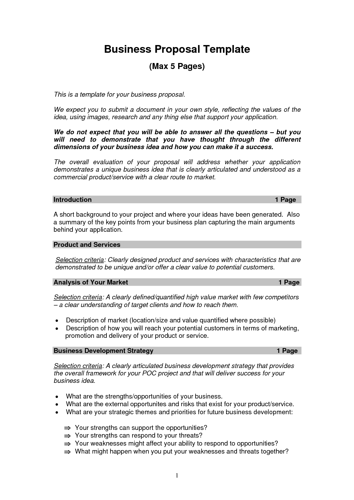 Business Proposal Templates Examples Business Proposal Sample 