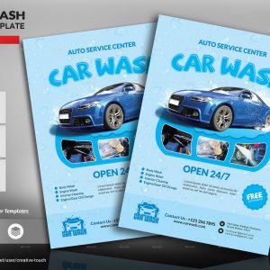 Car Wash Flyer Template Creative Touch Graphicriver