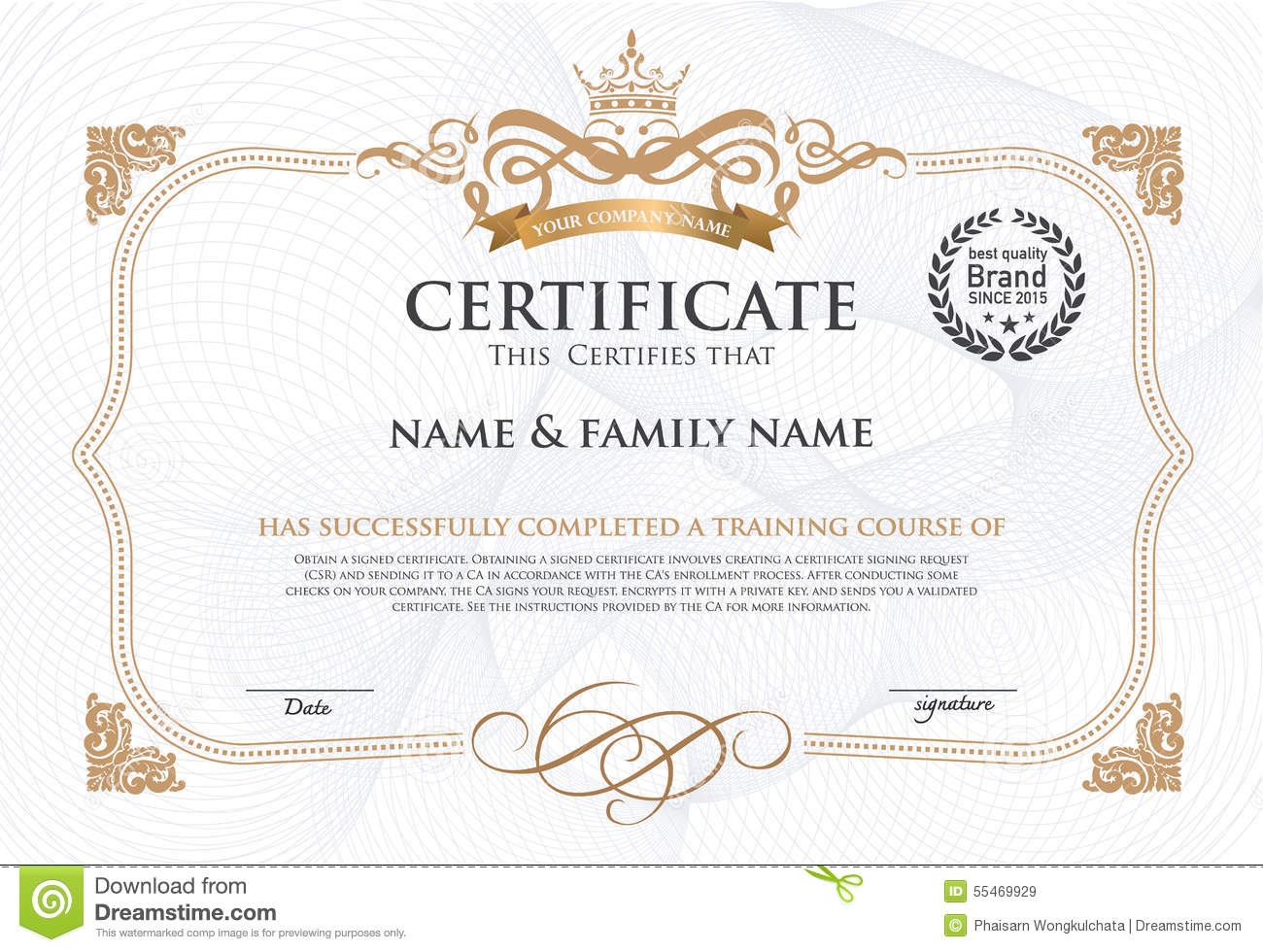 Certificate Design Template Stock Vector Illustration Of 