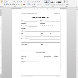 Check Request Template