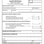 Contractor Payment Request Form Sample Contractor Forms Design