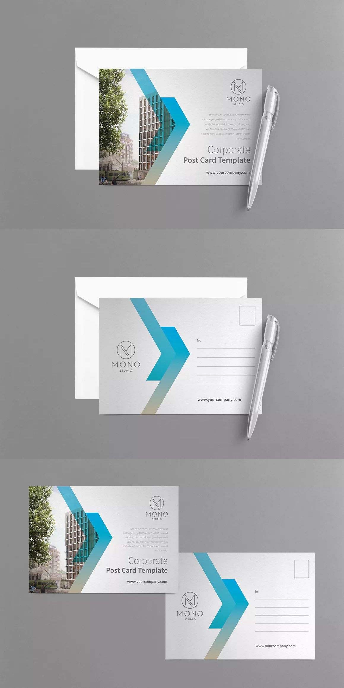 Corporate Postcard Template Ai Download Postcard Design Templates 