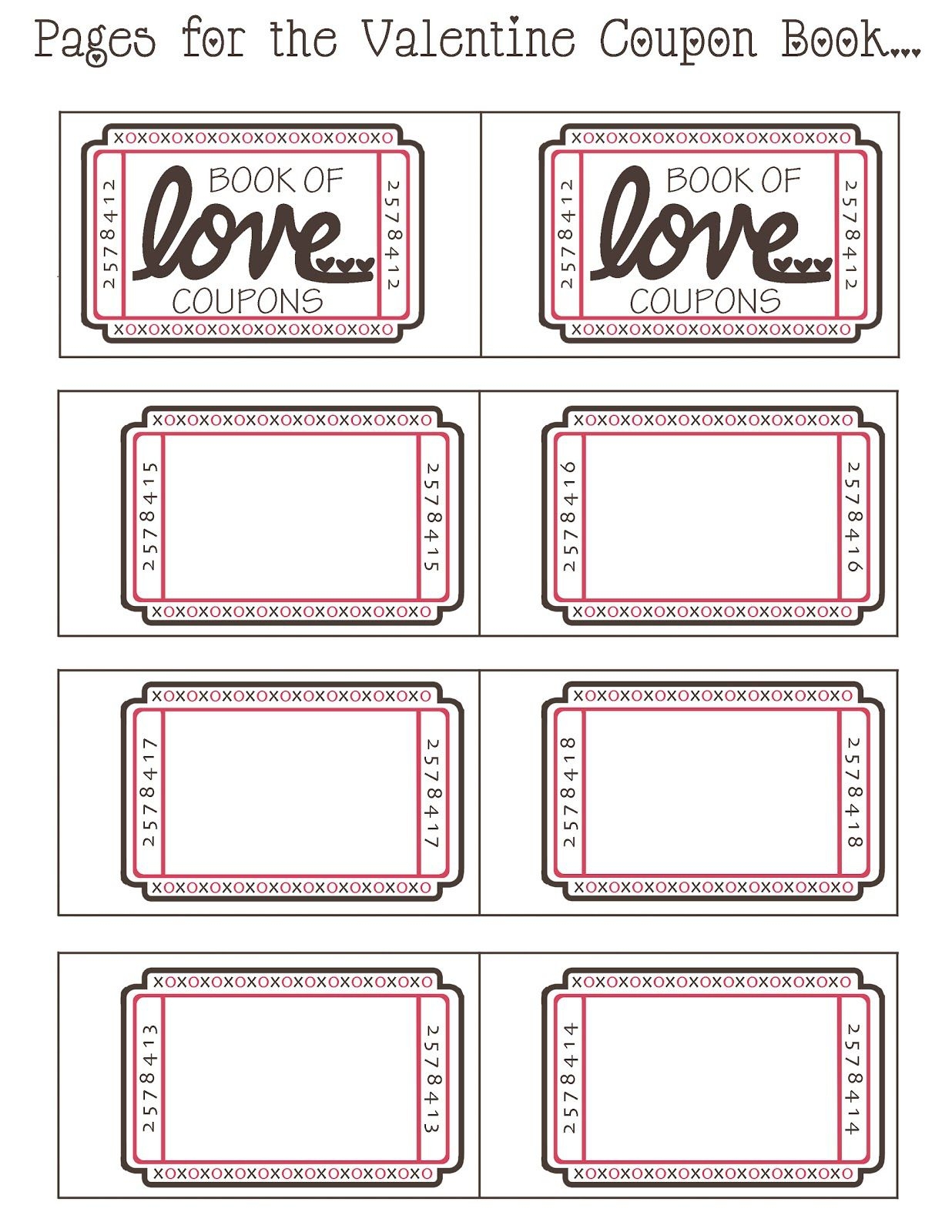 Coupon Book Ideas For Husband Blank Love Coupon Templates Printable 