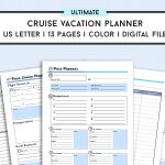 Cruise Planner Travel Agenda Cruise Vacation Planning Printables