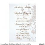 Custom Funeral Or Memorial Service Announcement 5 X 7 Invitation