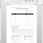 Document Control Log Template