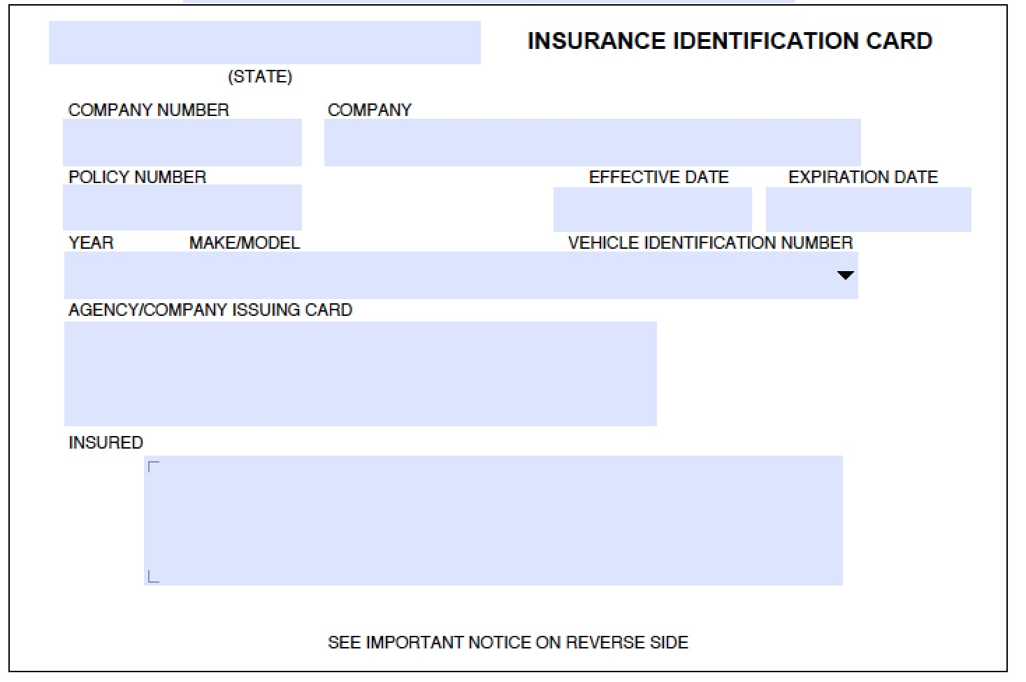 Download Auto Insurance Card Template Wikidownload 