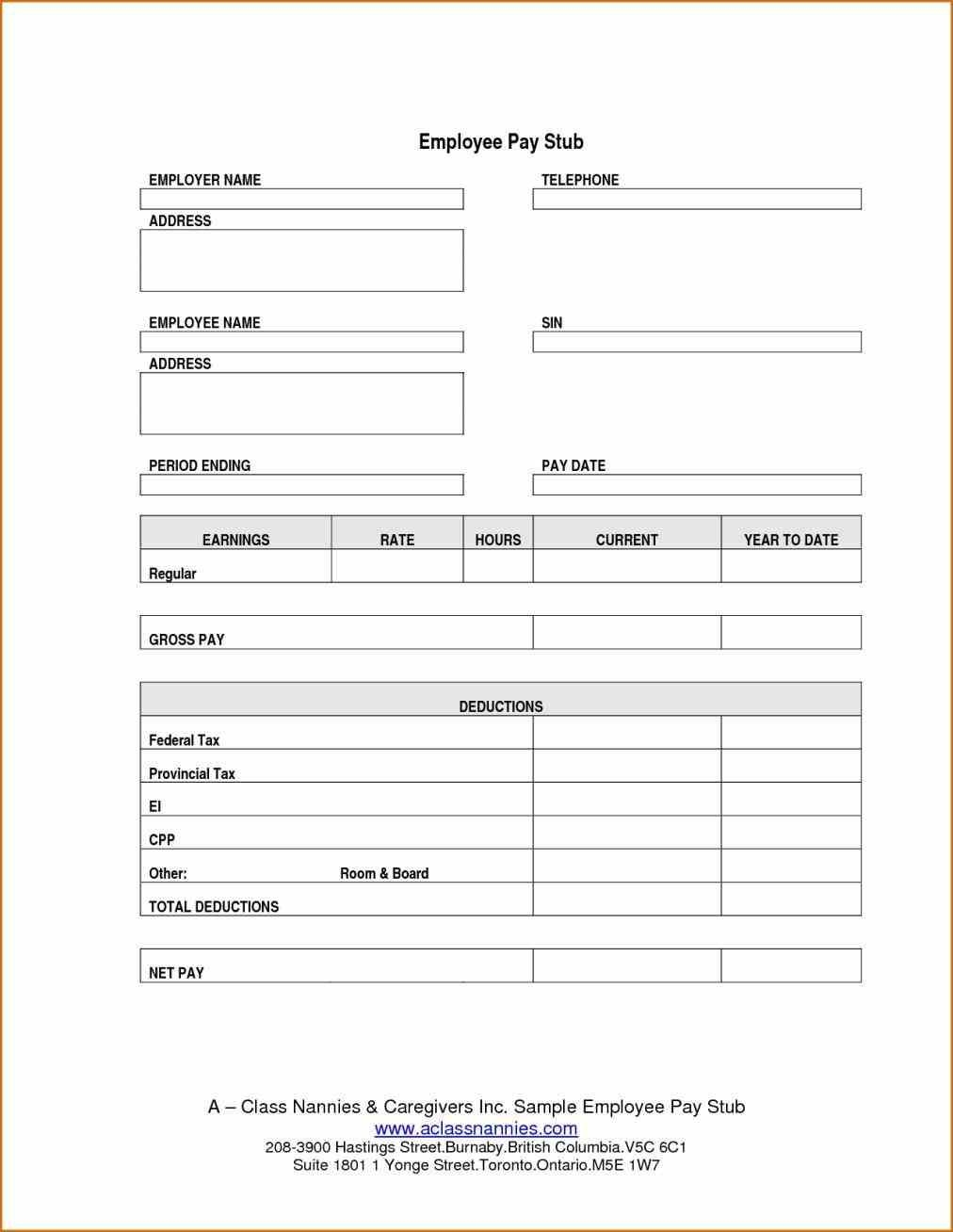 Download Pay Stub Template Word Either Or Both Of The Pay Stub