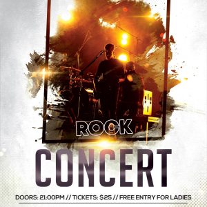 Download Rock Concert Psd Flyer Template For Free This Freebie