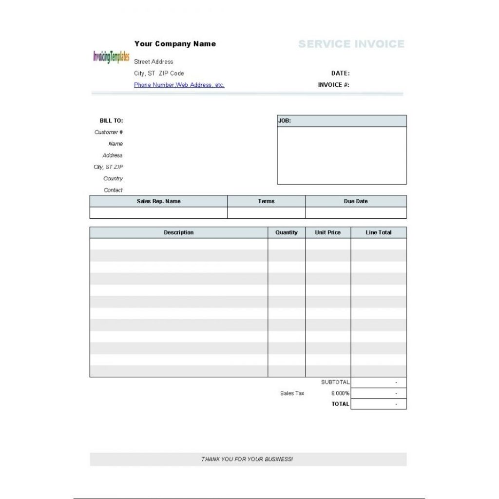 Download Service Invoice Template Australia 8 Quickbooks Templates