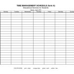 Easy To Use Time Management Excel Spreadsheet Template For Student