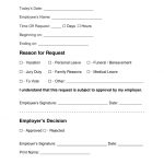 Employee Time Off Vacation Request Form Eforms Free Fillable Forms