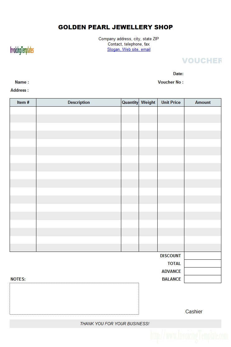 Excel Payment Voucher Template 