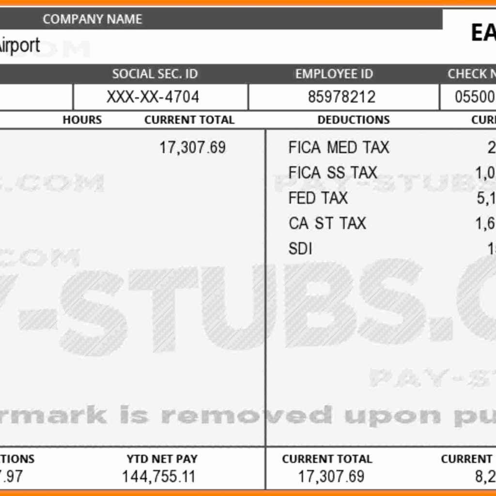 Fake Pay Stub Template Collections Of Adp Paycheck Webarchiveorg