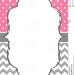 File Name Invitation Card Template Polka Dot Chevron Background