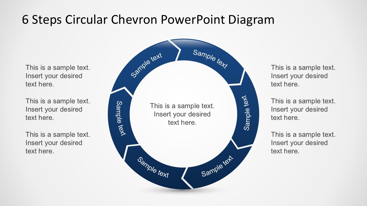 Free 6 Steps Circular Chevron Powerpoint Diagram 