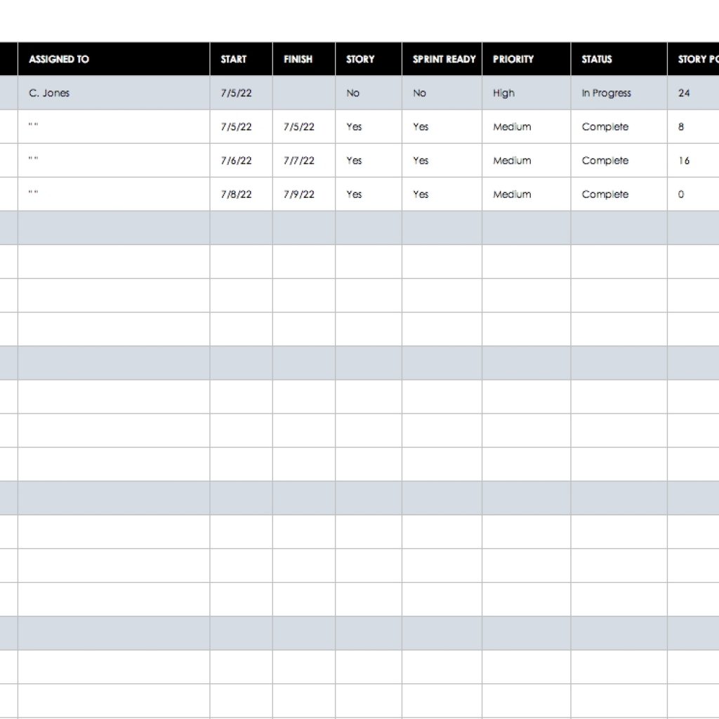 Free Agile Project Management Templates In Excel