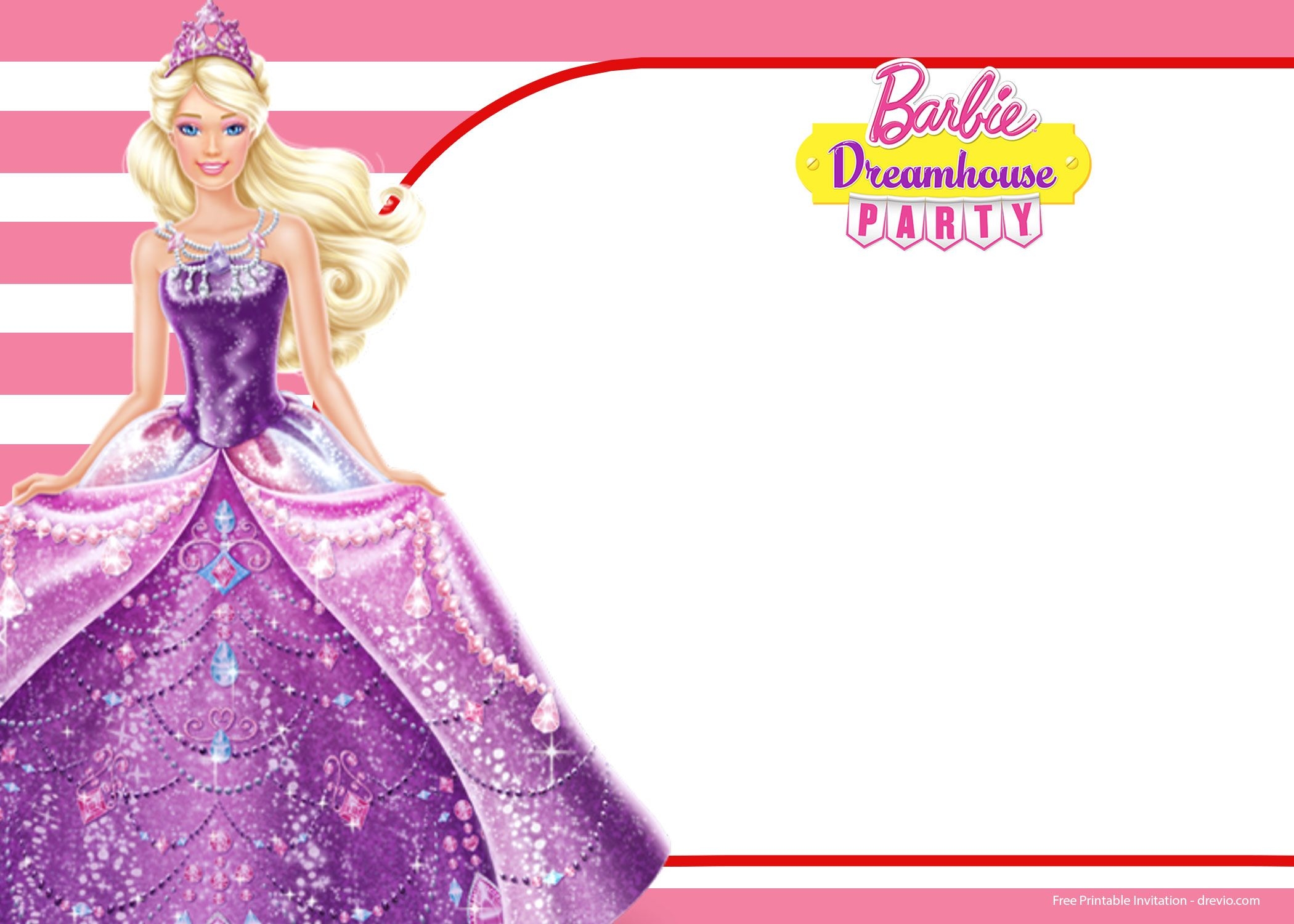 Free Barbie Birthday Invitation Free Printable Birthday 