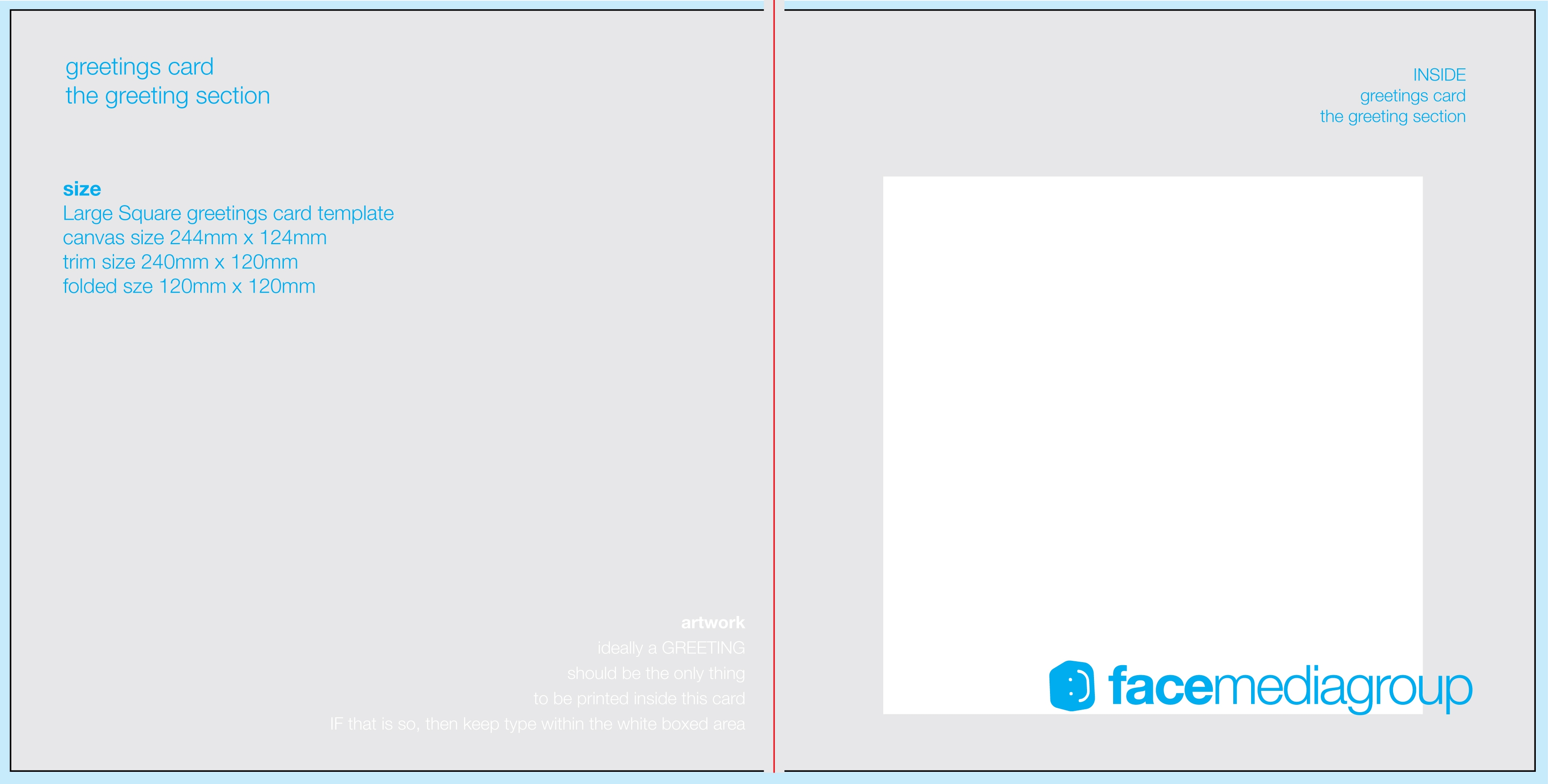 Free Blank Greetings Card Artwork Templates For Download Face 