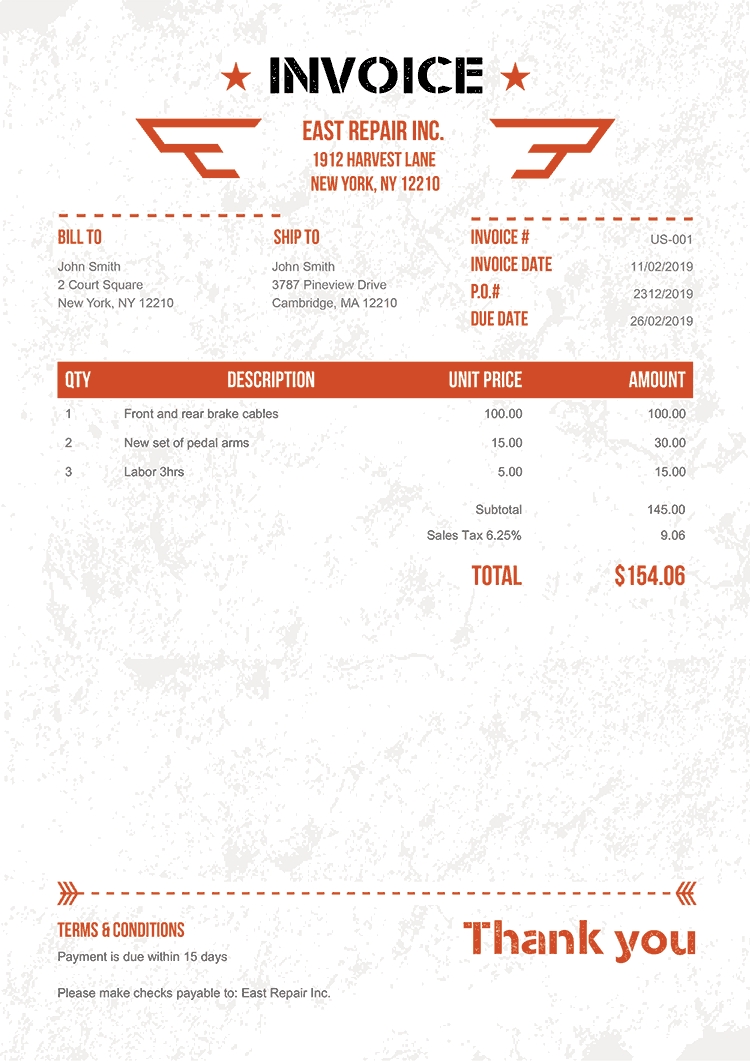 Free Blank Invoice Pdf 100 Templates To Print Email 