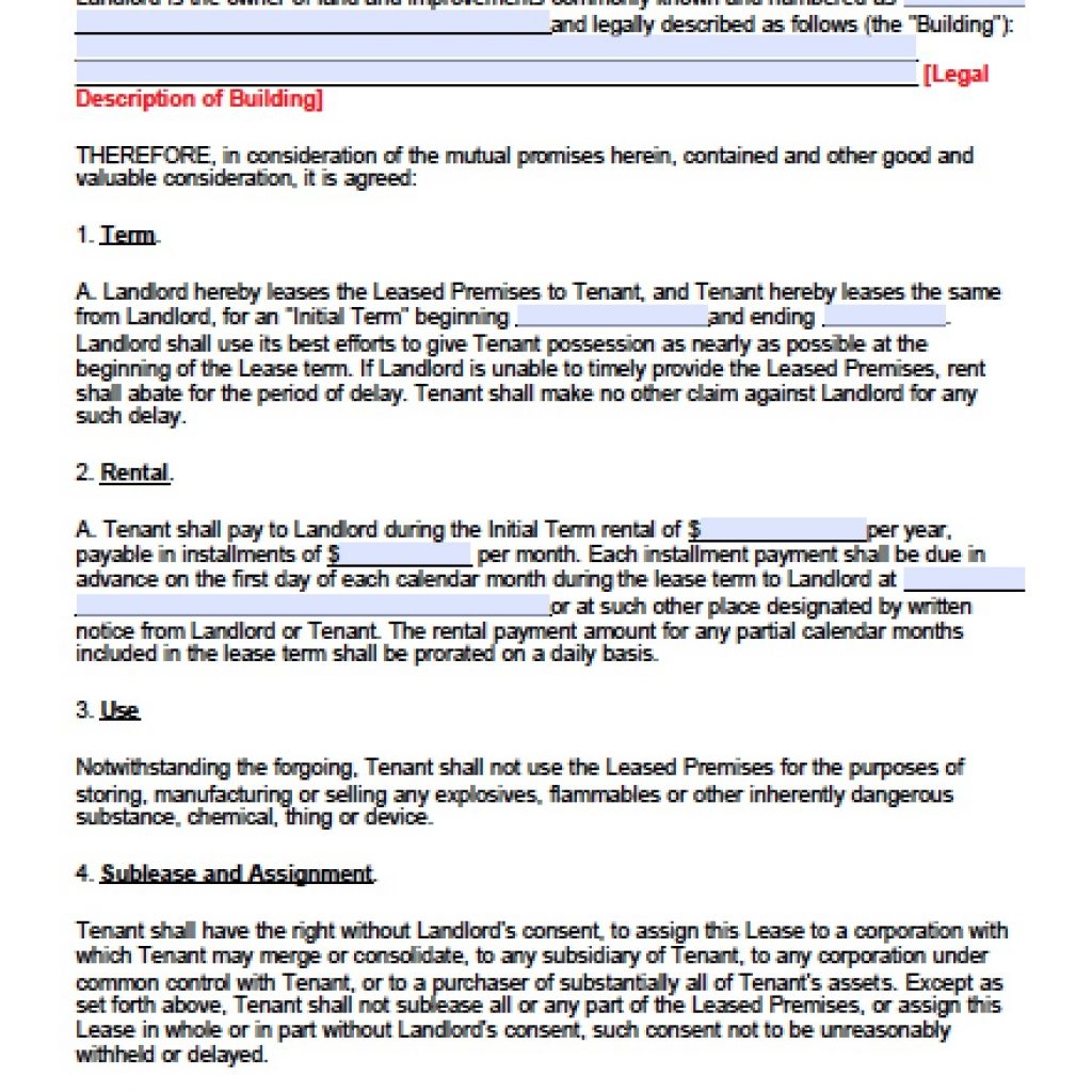 Free California Commercial Lease Agreement Pdf Word Doc