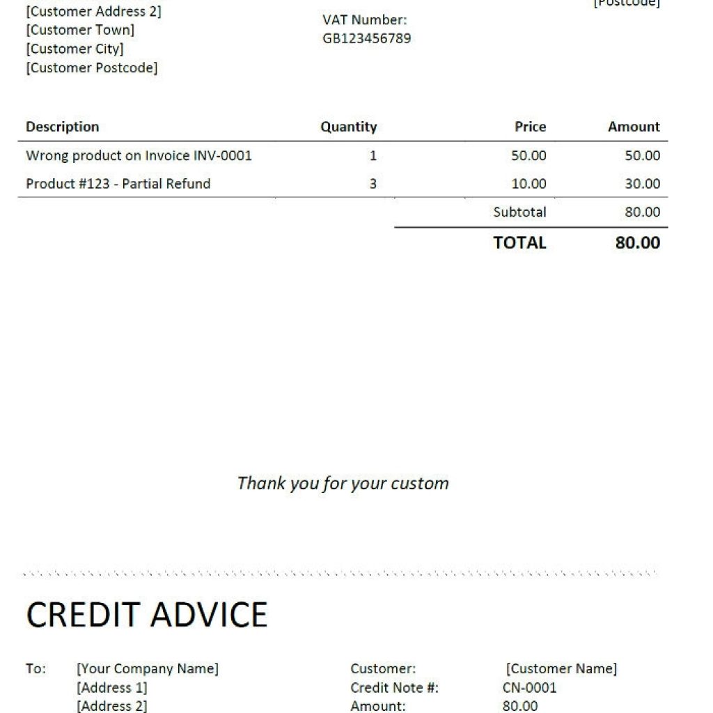 Free Credit Note Templates Invoiceberry