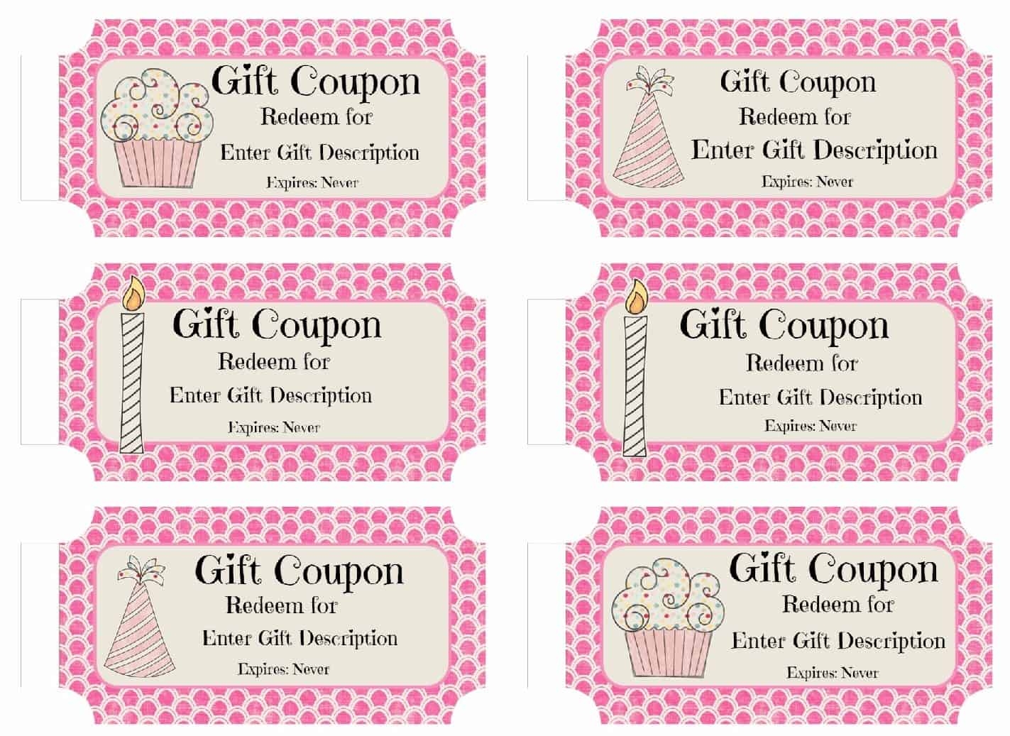 Free Custom Birthday Coupons Customize Online Print At Home 