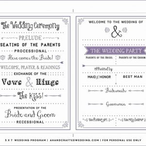 Free Downloadable Wedding Program Template That Can Be Printed