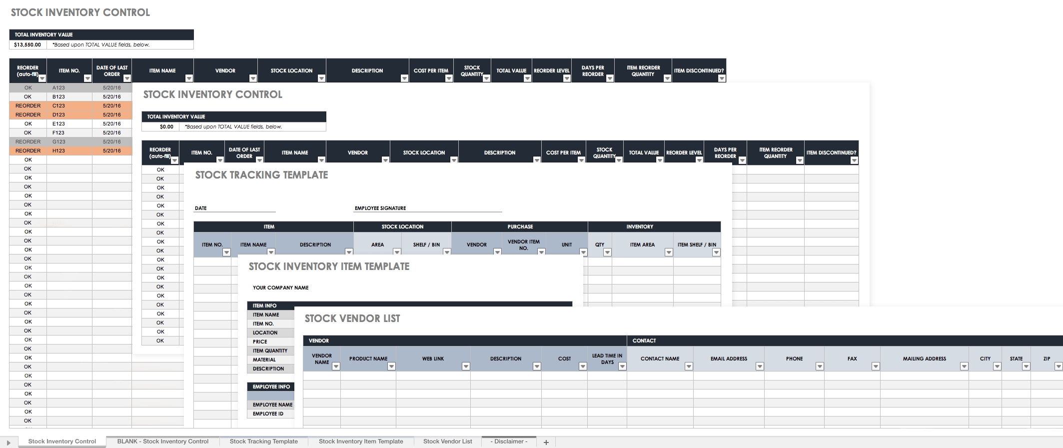 Free Excel Inventory Templates 