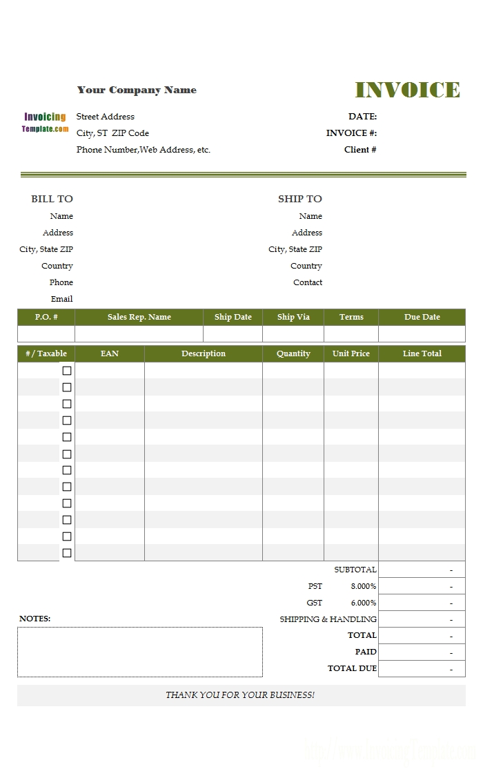 Free Excel Quote Template 