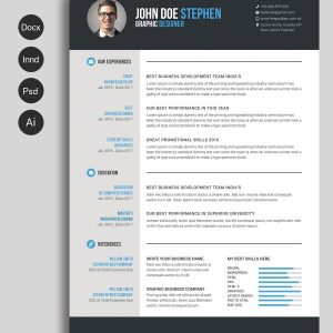 Free Msword Resume And Cv Template Collateral Design Free