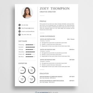 Free Photoshop Resume Templates Free Download Career Reload