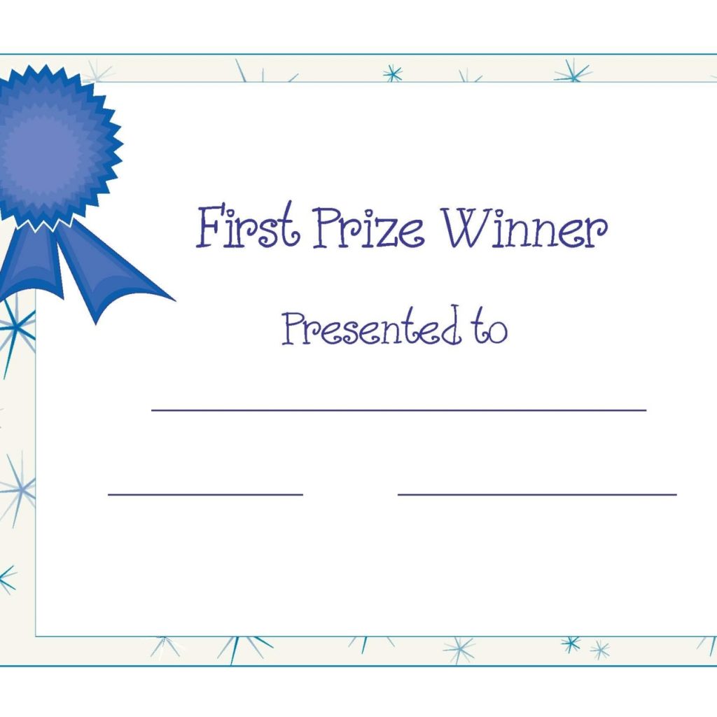 Free Printable Award Certificate Template Free Printable First