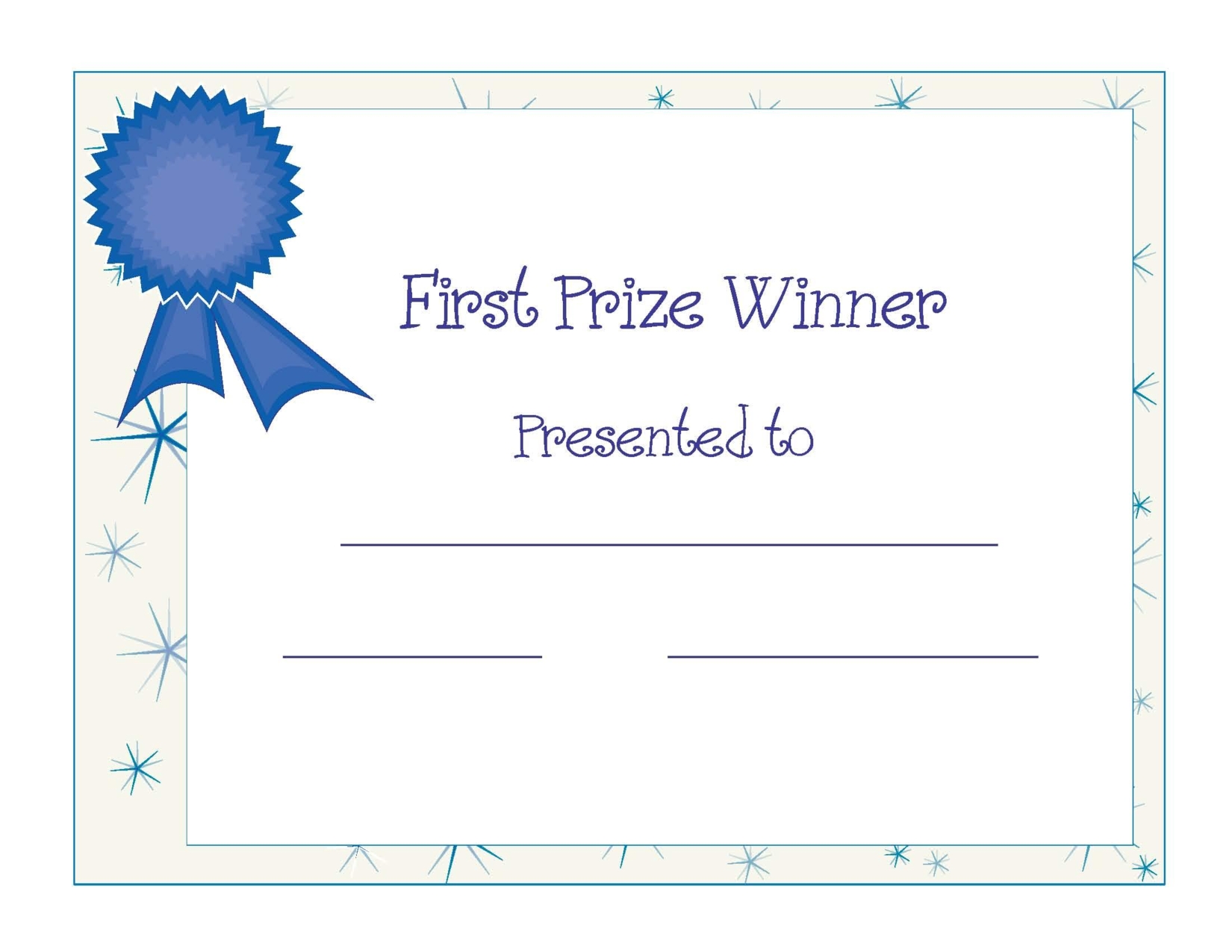 Free Printable Award Certificate Template Free Printable First 