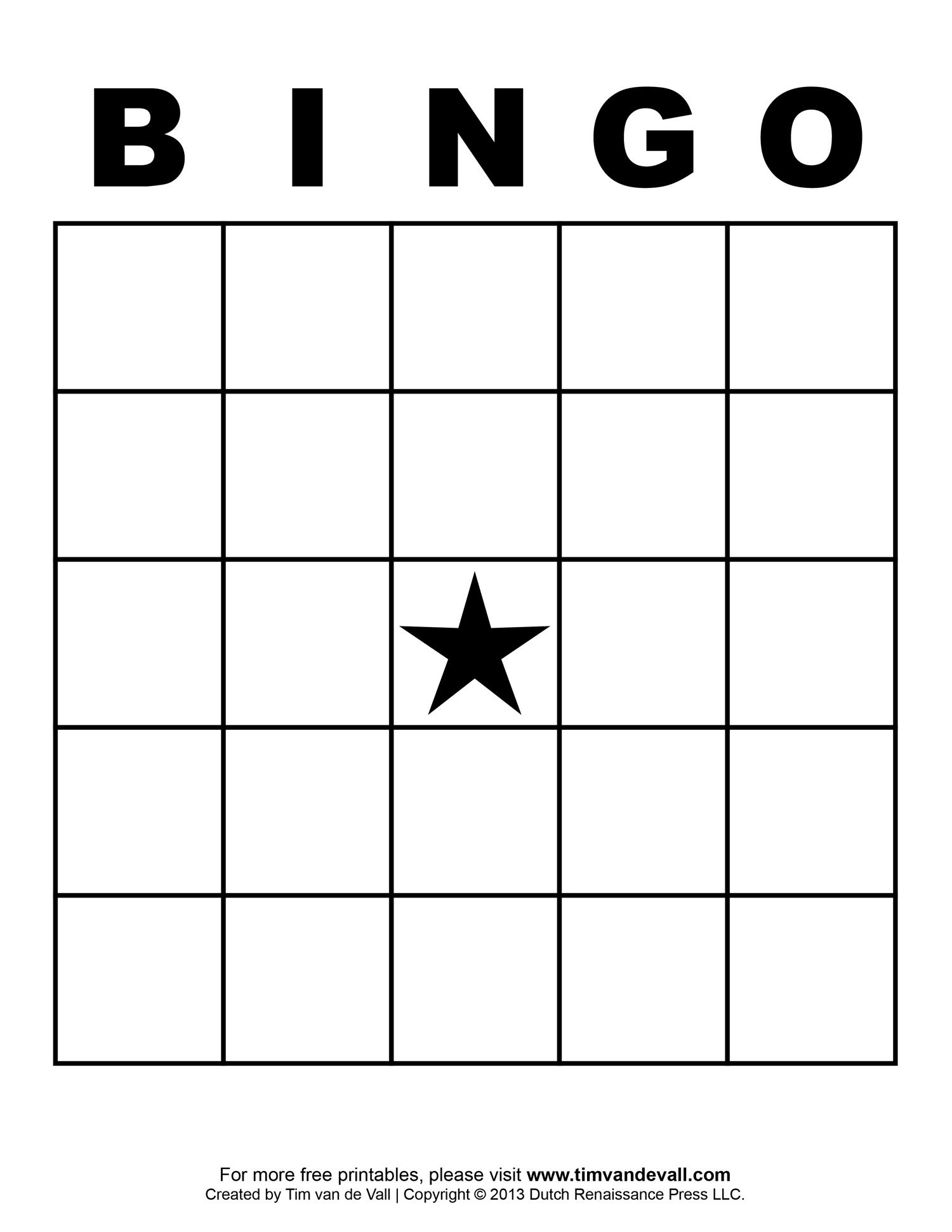 Free Printable Blank Bingo Cards Template 4 X 4 Classroom Blank 