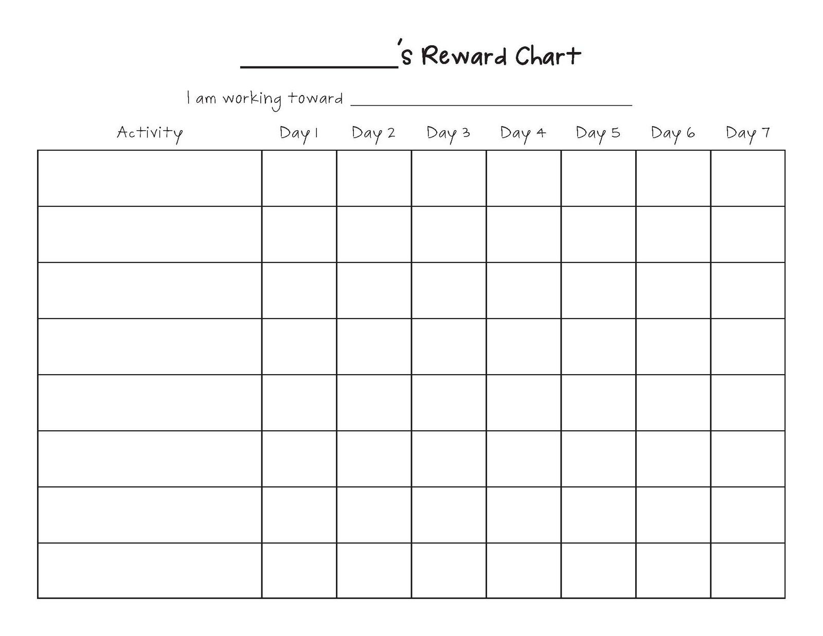 Free Printable Blank Charts Printable Blank Charts Image Search 