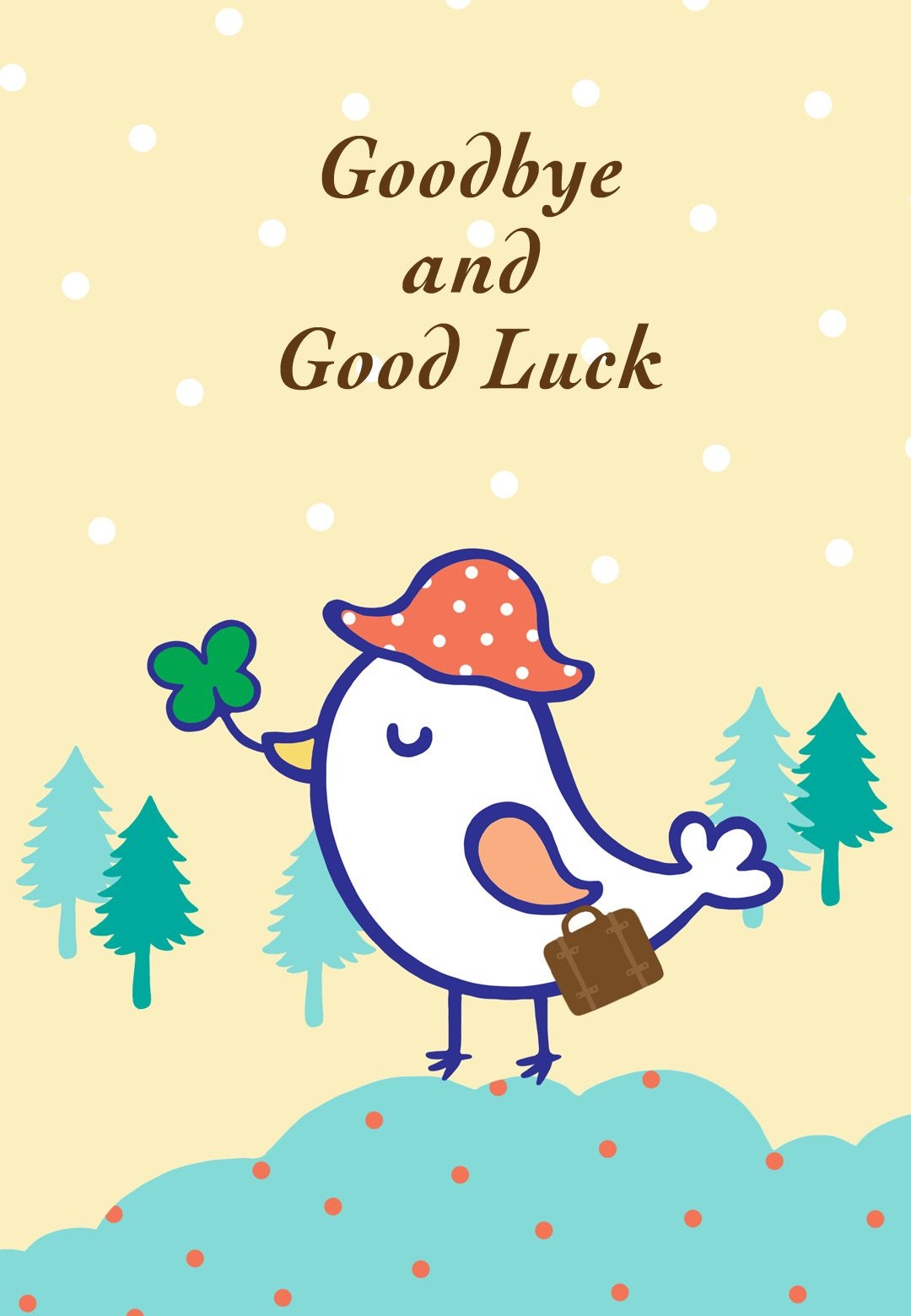 Free Printable Goode And Good Luck Greeting Card Littlestar