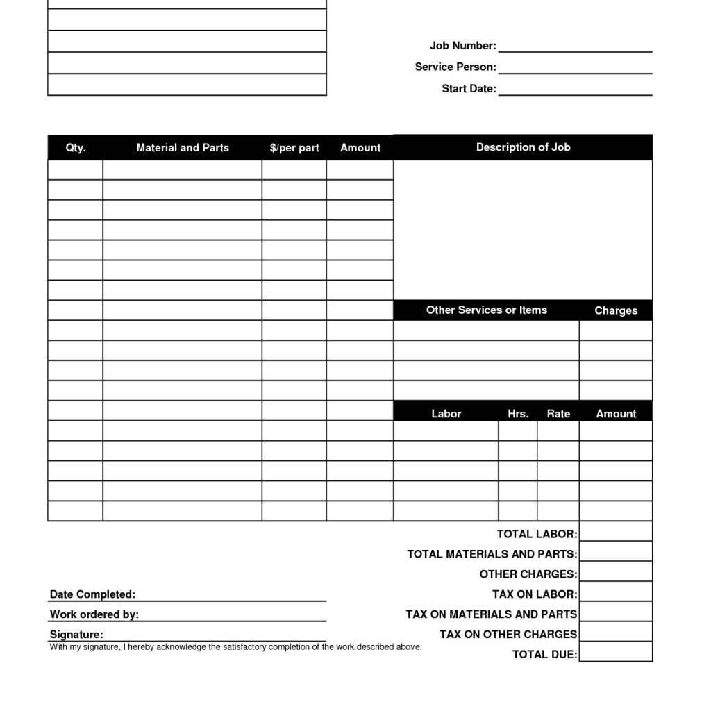 Free Printable Invoice Template 10 Printable Invoice Templates And