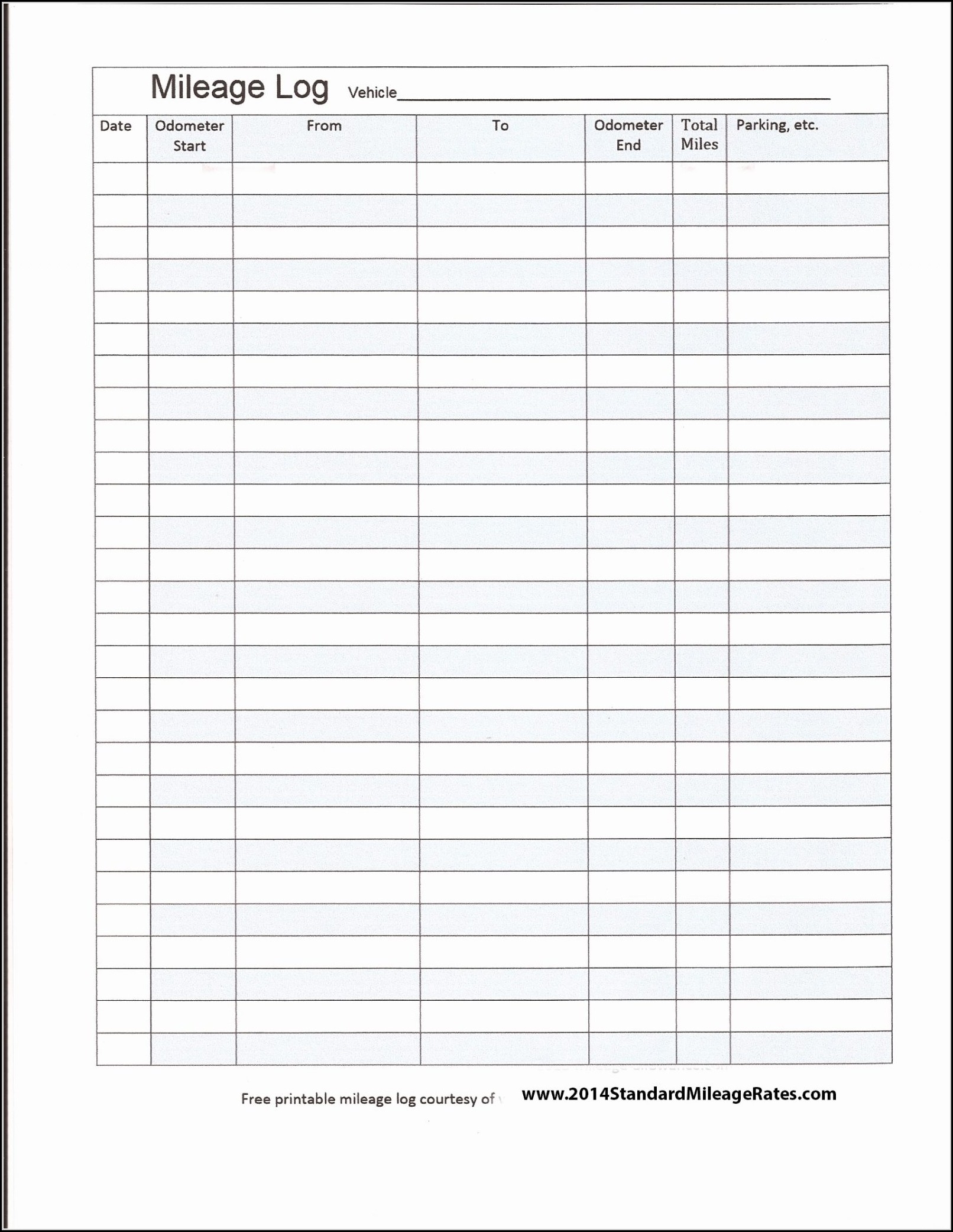 Free Printable Mileage Tracker Form Form Resume Examples Lxv8opp1zd