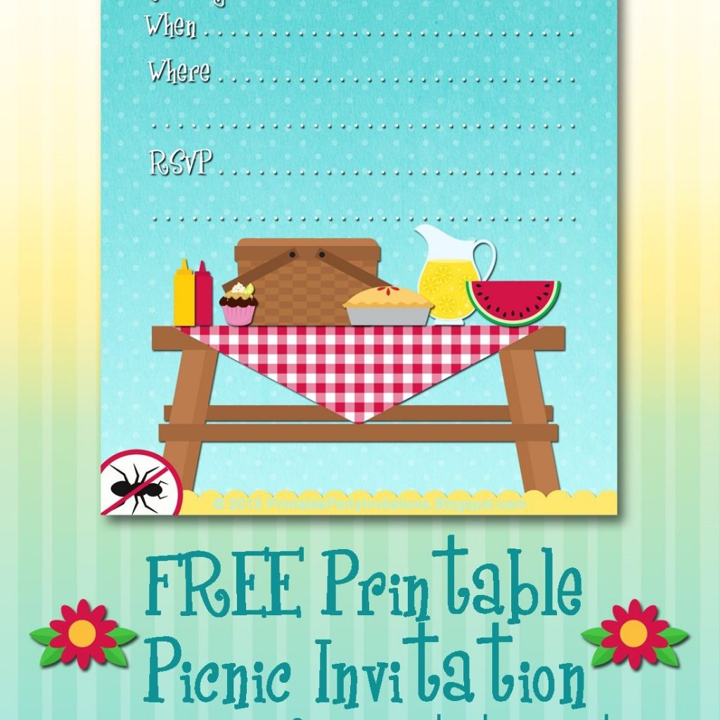 Free Printable Picnic Invitation Party Printables Picnic